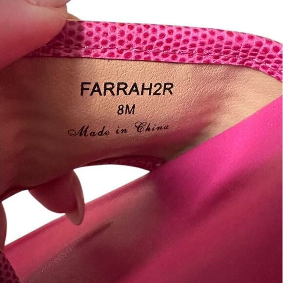 Donald Pliner NEW Farrah2 Sandals Woven Hot Pink Thong Slides Size 8M - Picture 7 of 8